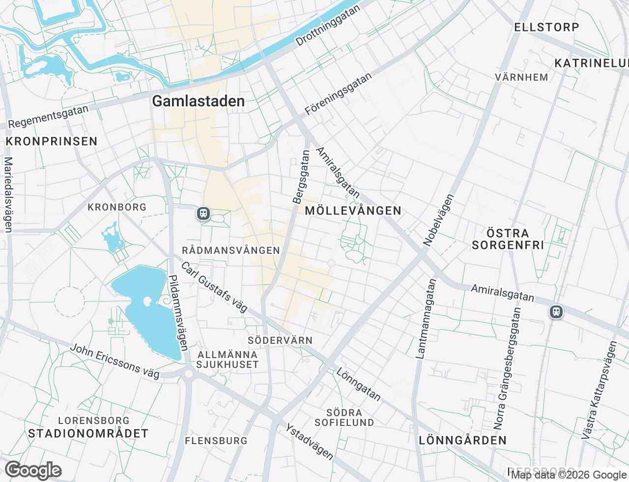 Karta över Möllevångstorget 42 i 20 Malmö