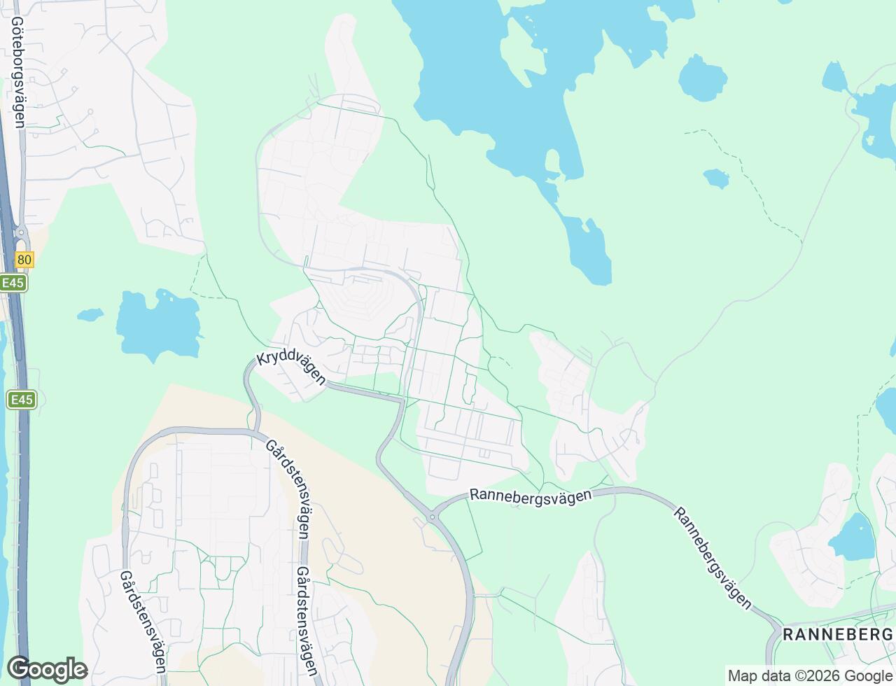 Karta över Senapsgatan 18 i 43 Angered