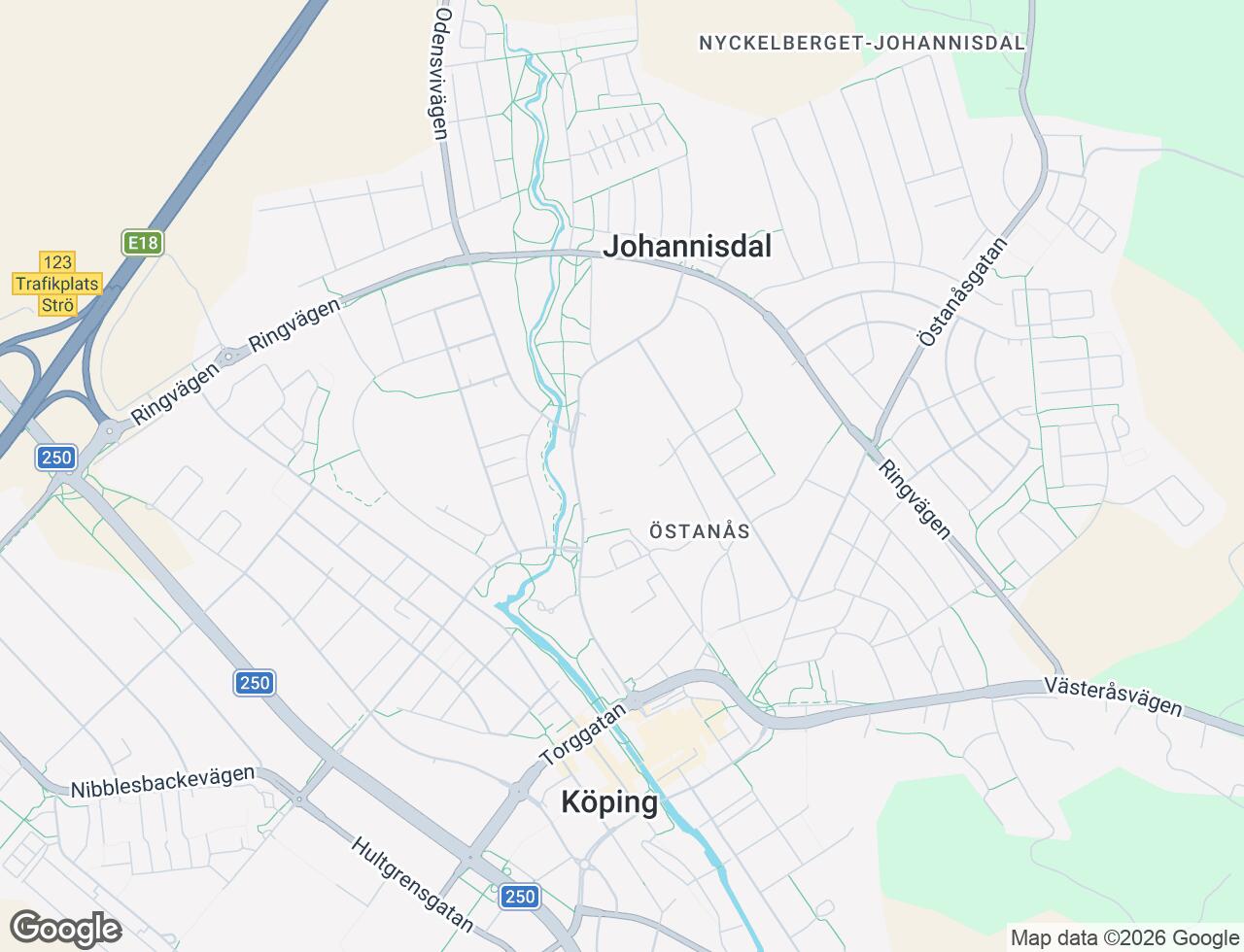 Karta över Tunadalsgatan 28E i 40 Köping