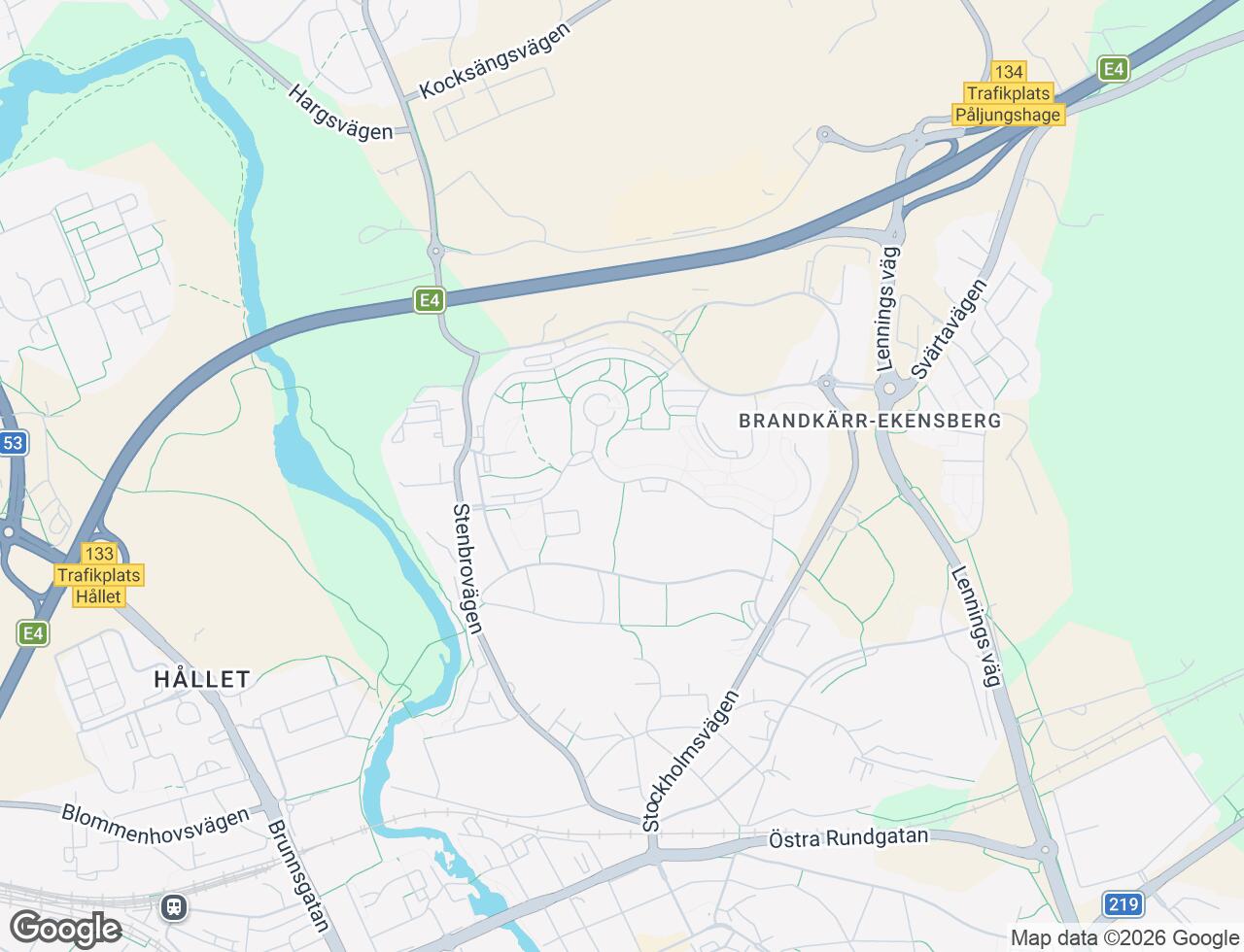 Karta över Mariebergsvägen 57 i 66 Nyköping