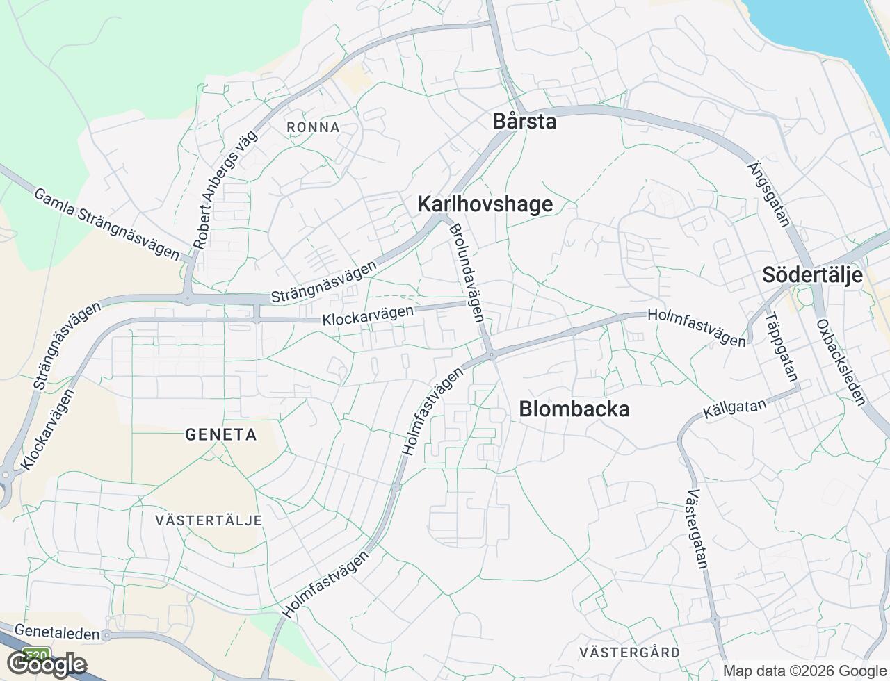 Karta över Klockarvägen 49 i 62 Södertälje