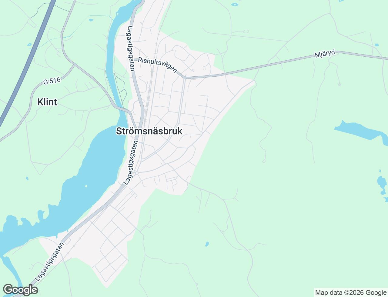 Karta över Sankt Sigfridsvägen 29 i 32 Strömsnäsbruk