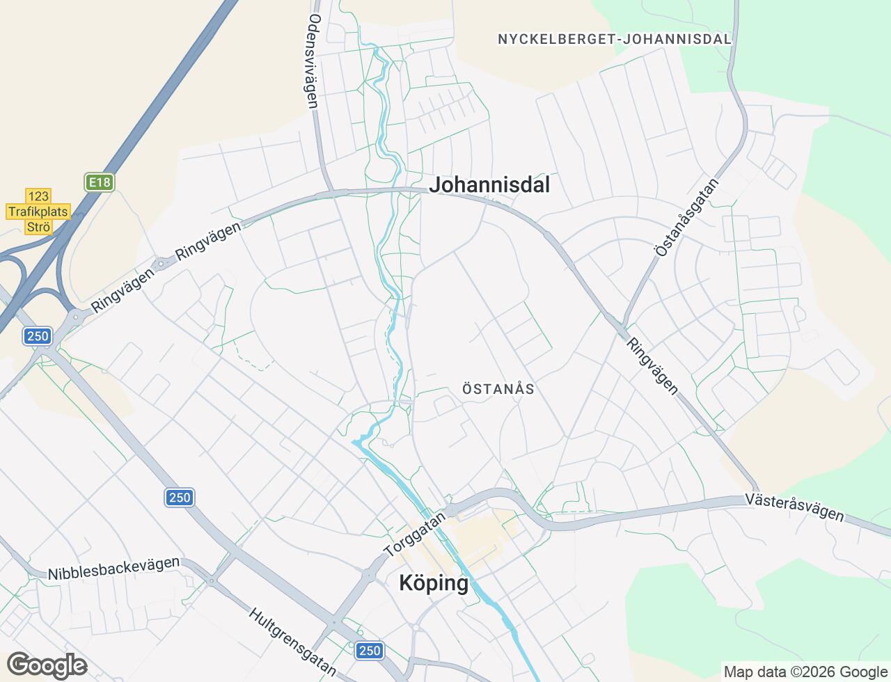 Karta över Tunadalsgatan 34E i 40 Köping