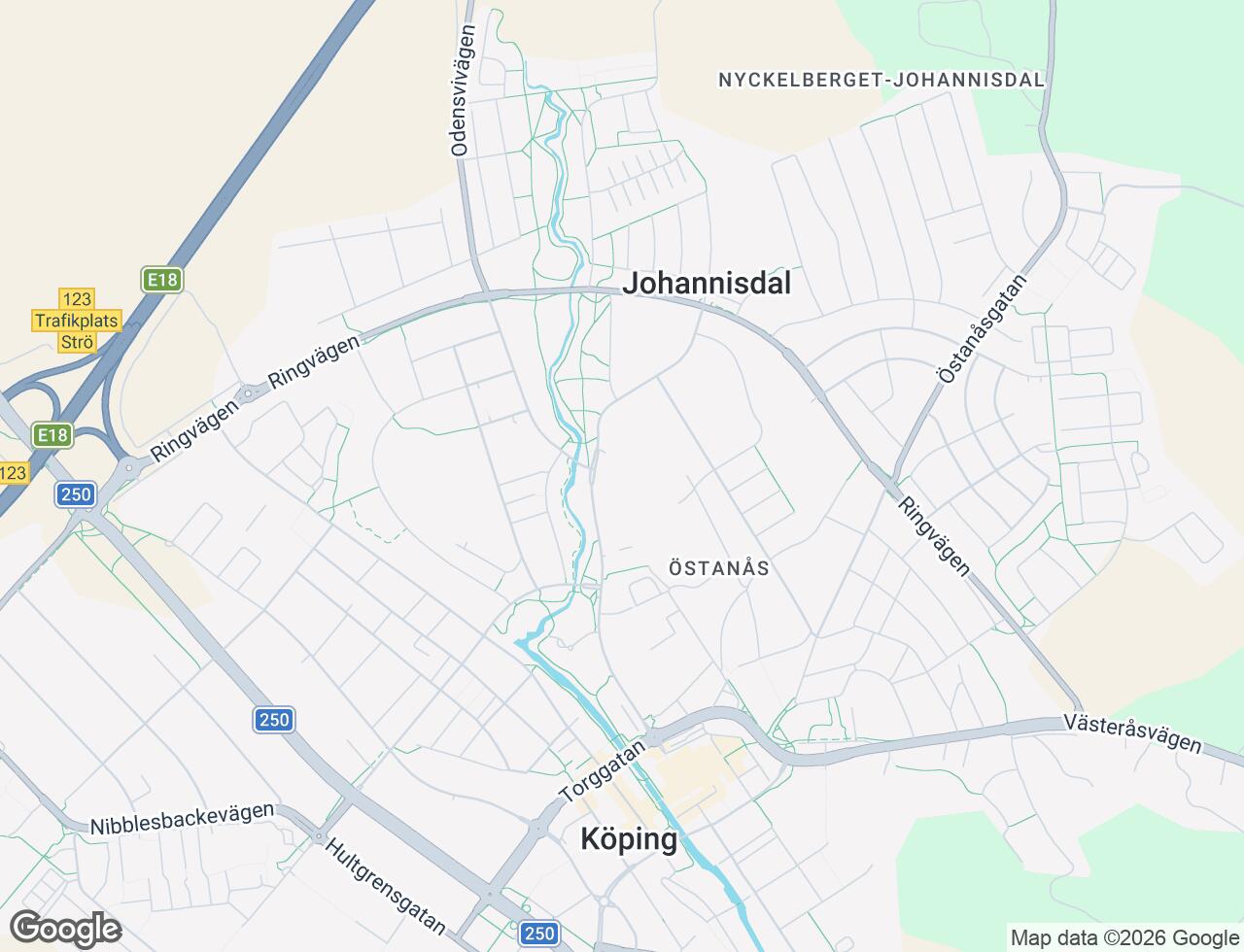 Karta över Tunadalsgatan 32C i 40 Köping