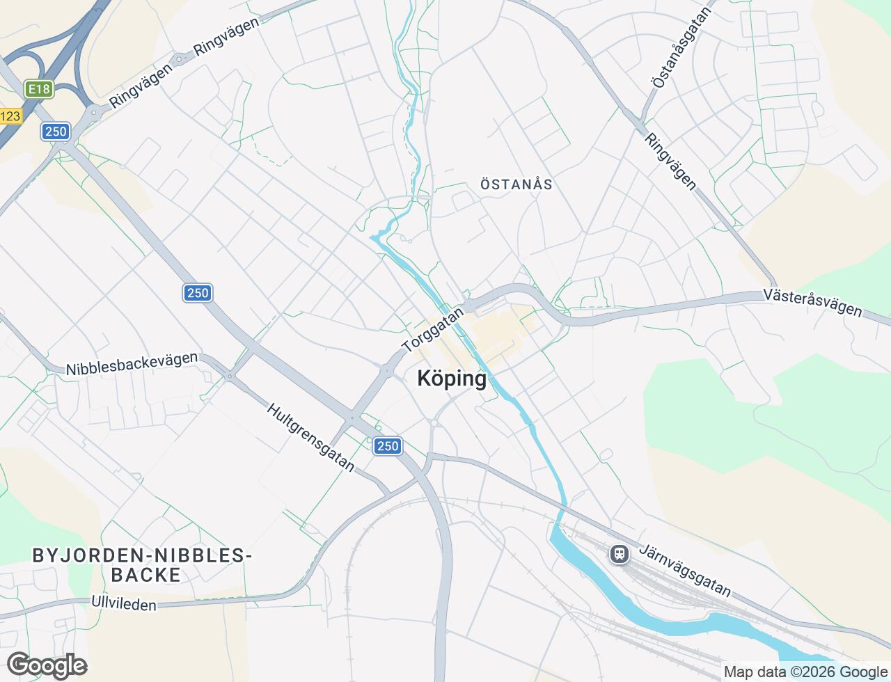 Karta över Östra Långgatan 3 B i 32 Köping