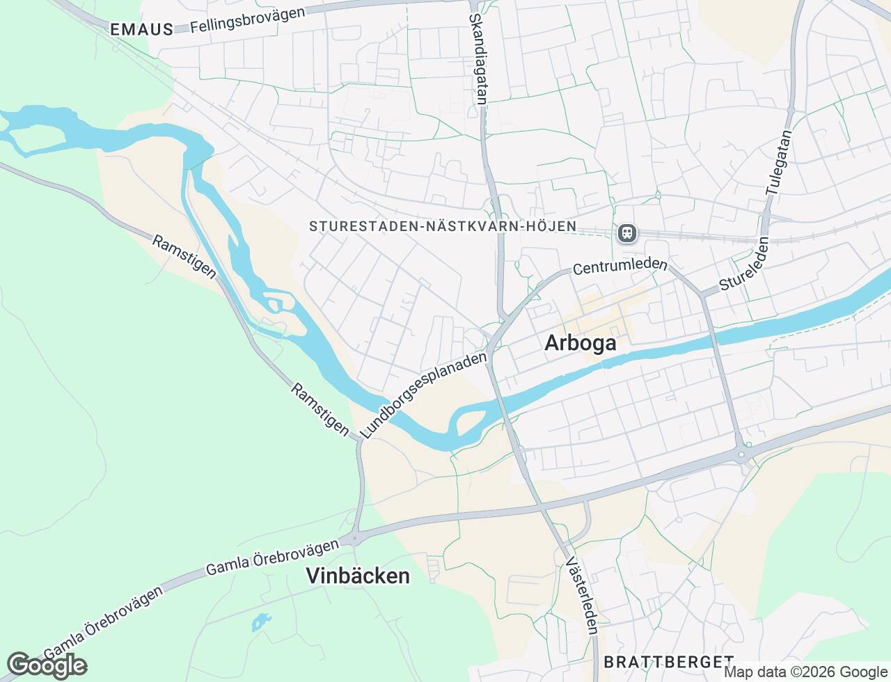 Karta över Lundborgsesplanaden 8B i 34 Arboga