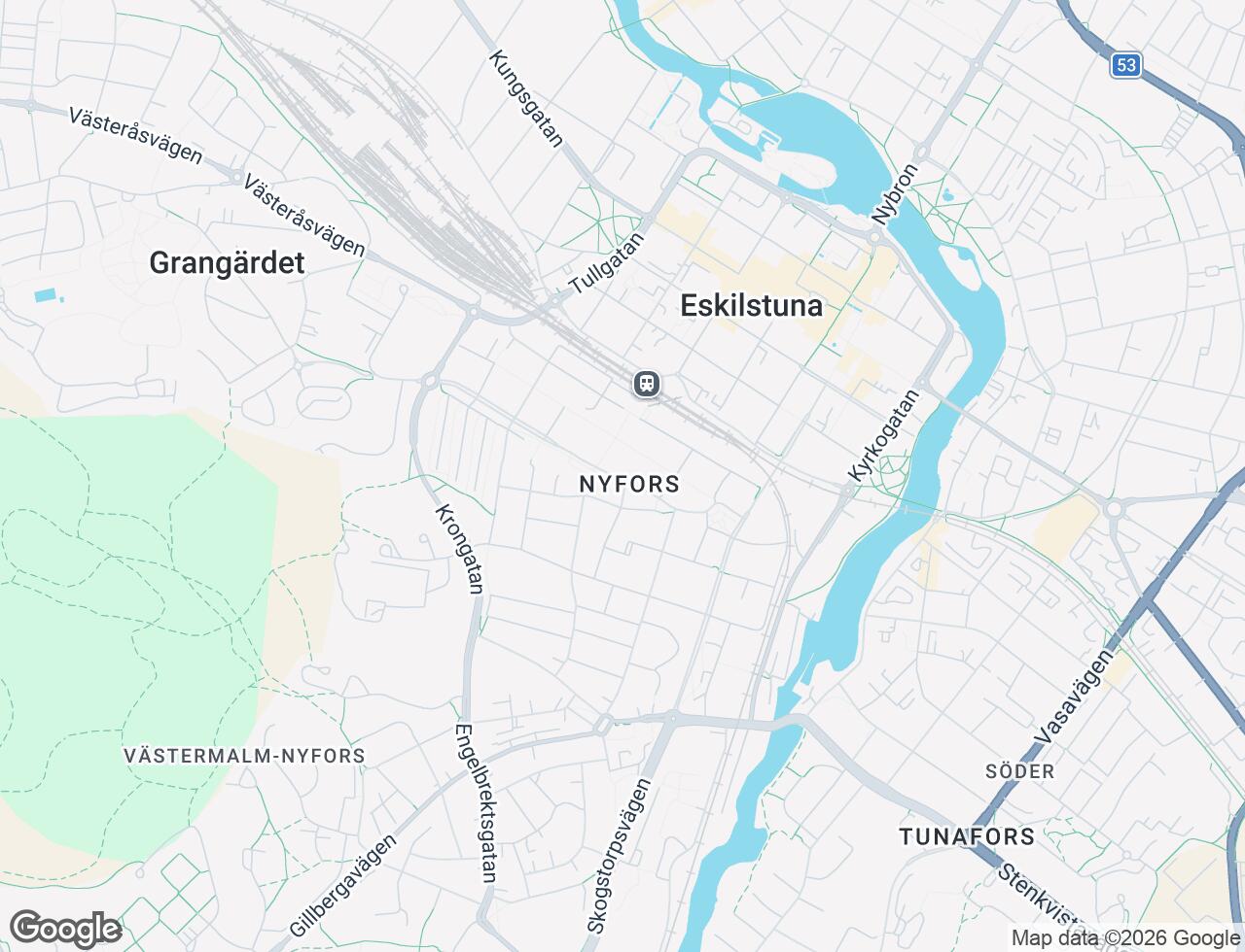 Karta över Bergsgatan 8A i 26 Eskilstuna