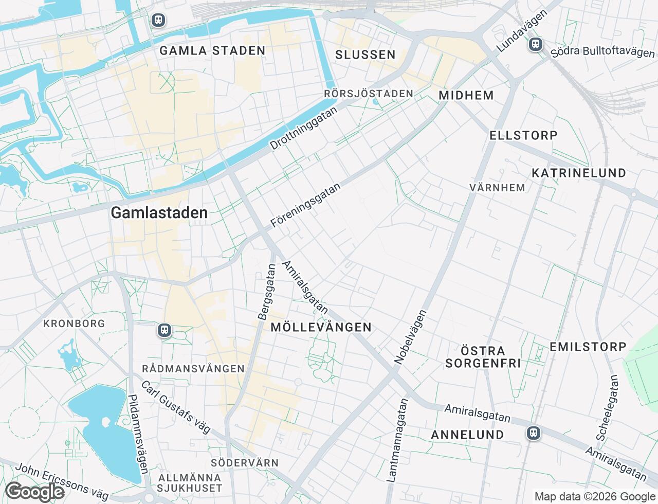Karta över Kamrergatan 26 i 56 Malmö