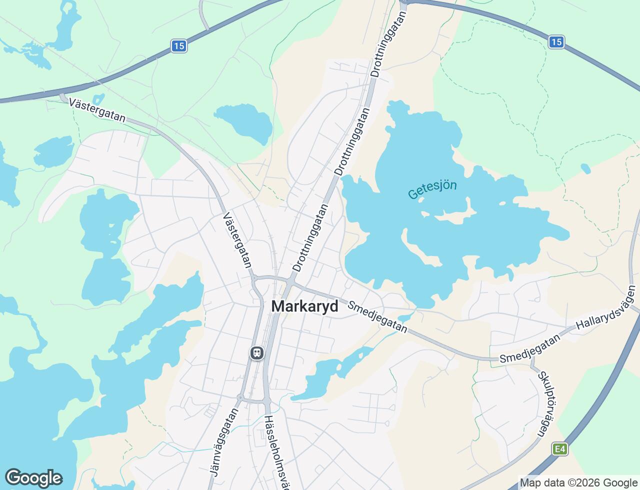 Karta över Kungsgatan 29B i 31 Markaryd