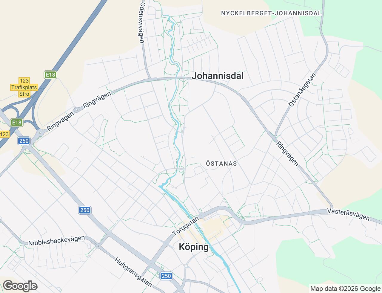Karta över Tunadalsgatan 28B i 40 Köping