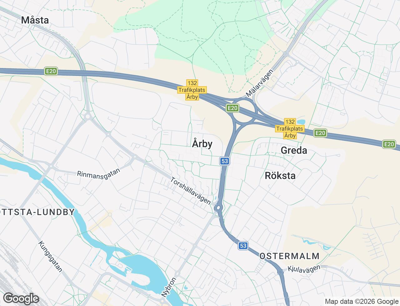 Karta över Årbygatan 11 i 45 Eskilstuna