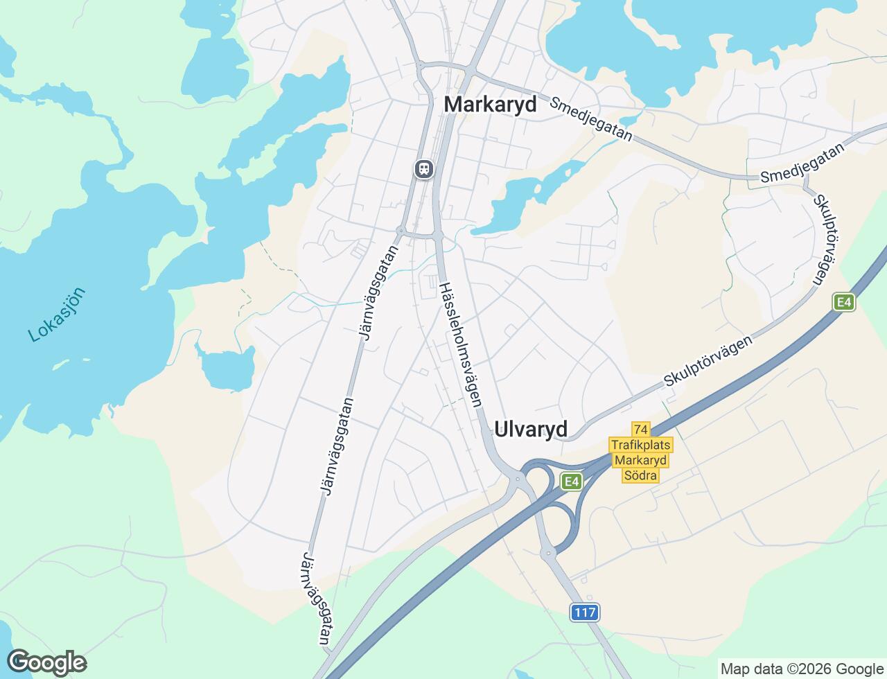 Karta över Göingegatan 4A i 33 Markaryd
