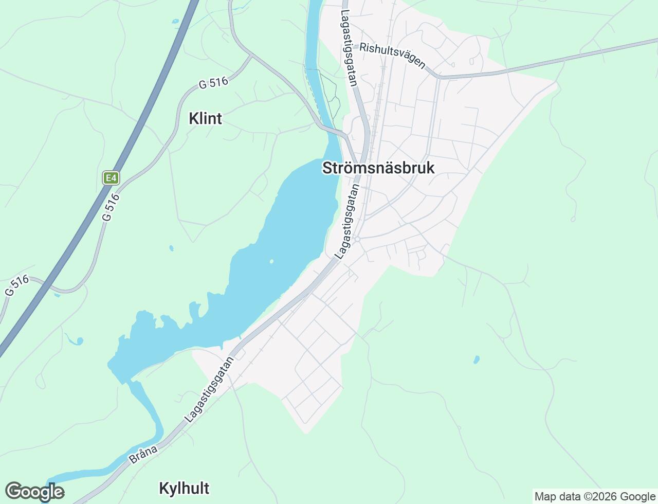 Karta över Lagastigsgatan 60D i 31 Strömsnäsbruk