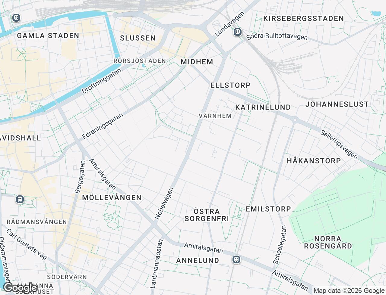 Karta över Anna Stenbergs gata 1A i 53 Malmö