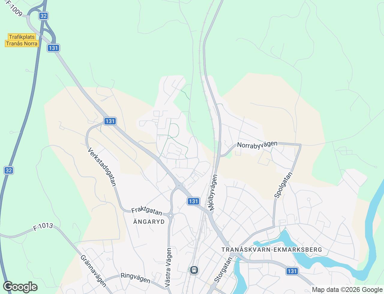 Karta över Beckhemsvägen 2D i 42 Tranås