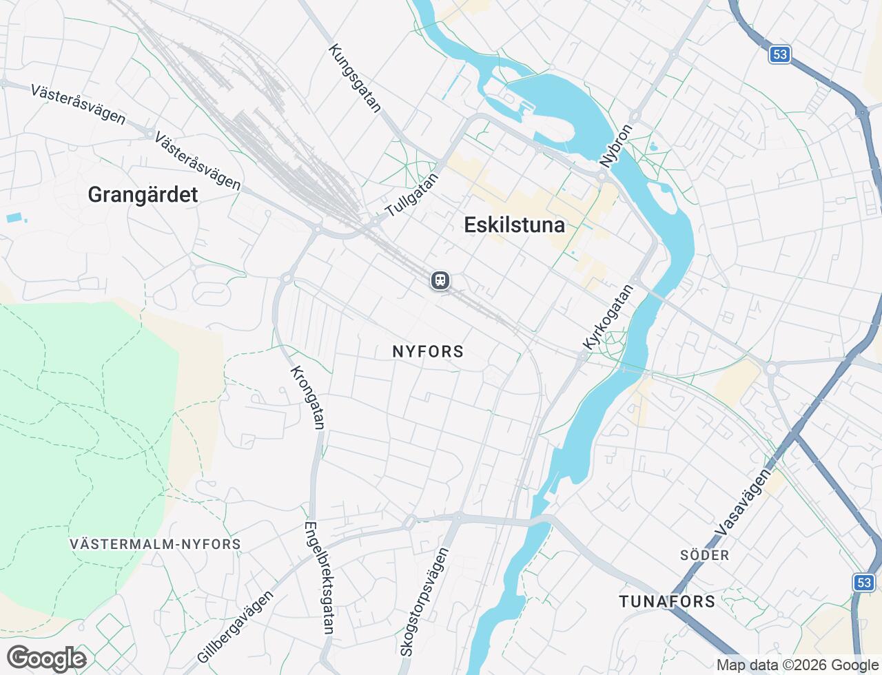 Karta över Nyforsgatan 11A i 25 Eskilstuna