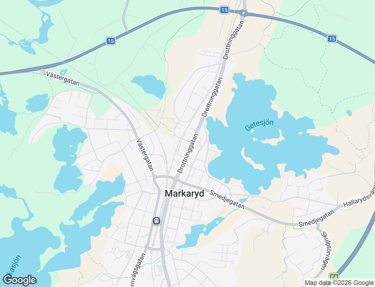 Karta över Åsgatan 1A i 31 Markaryd