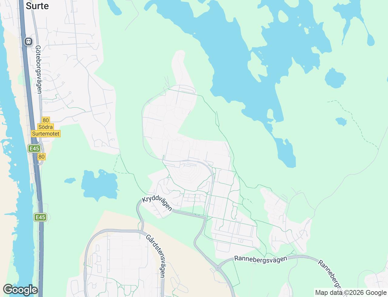 Karta över Vaniljgatan 17 i 45 Angered