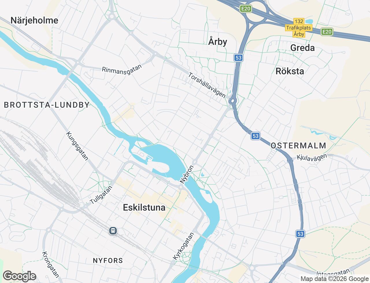 Karta över Västra Storgatan 7B i 42 Eskilstuna