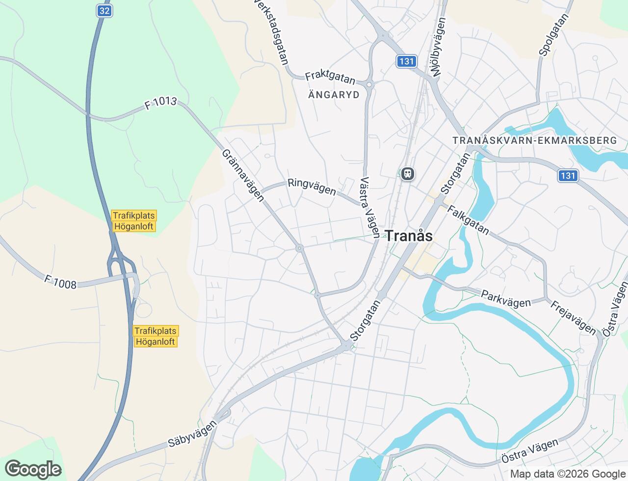 Karta över Majorsgatan 20 i 41 Tranås