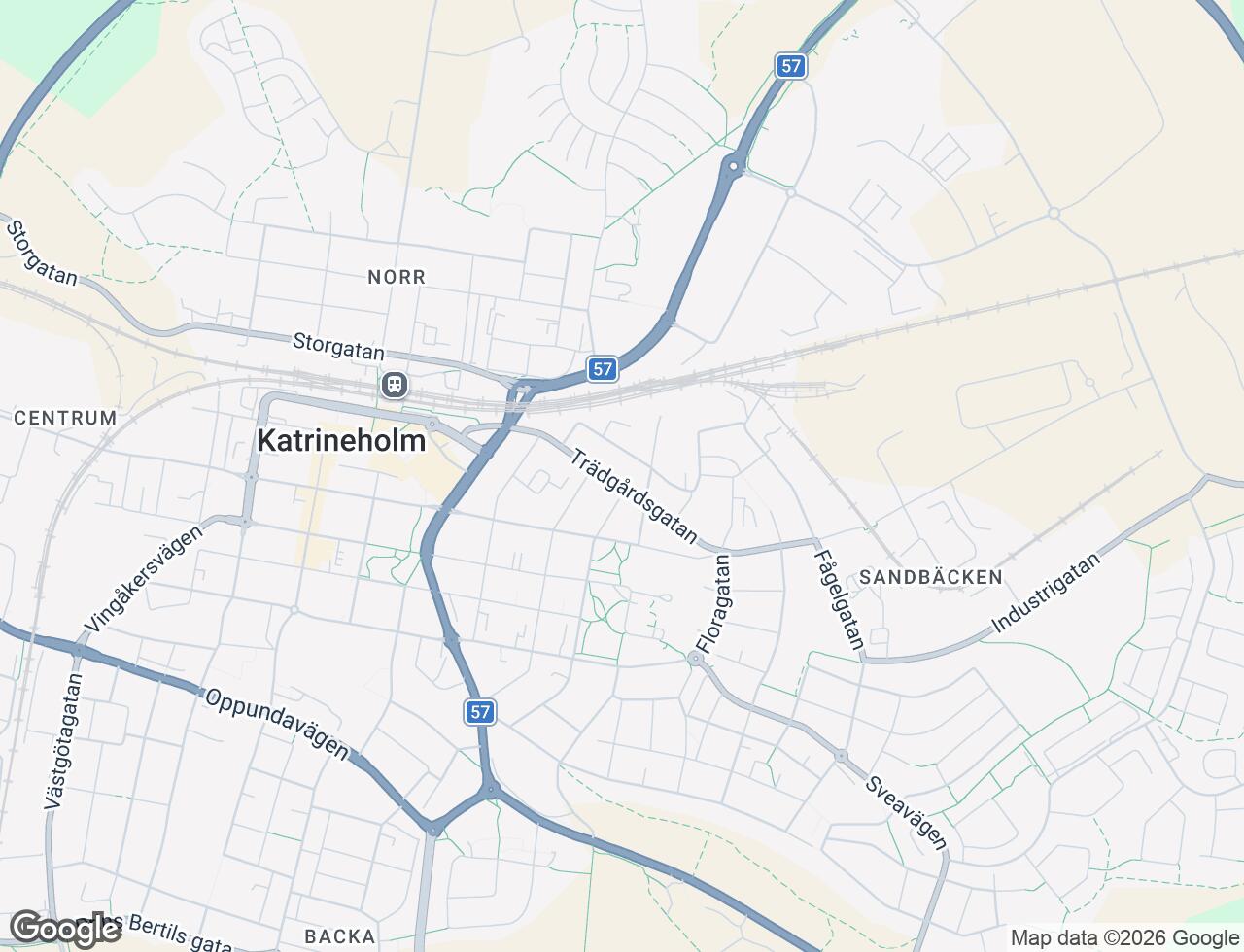 Karta över Trädgårdsgatan 11A i 33 Katrineholm
