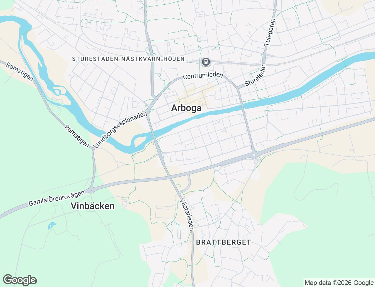 Karta över Österled 26D i 45 Arboga