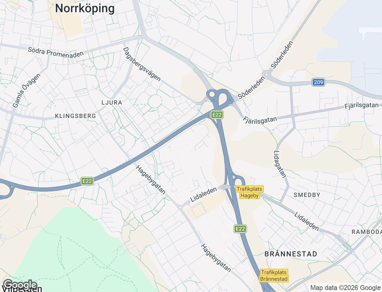 Karta över Grundläggaregatan 144 i 48 Norrköping