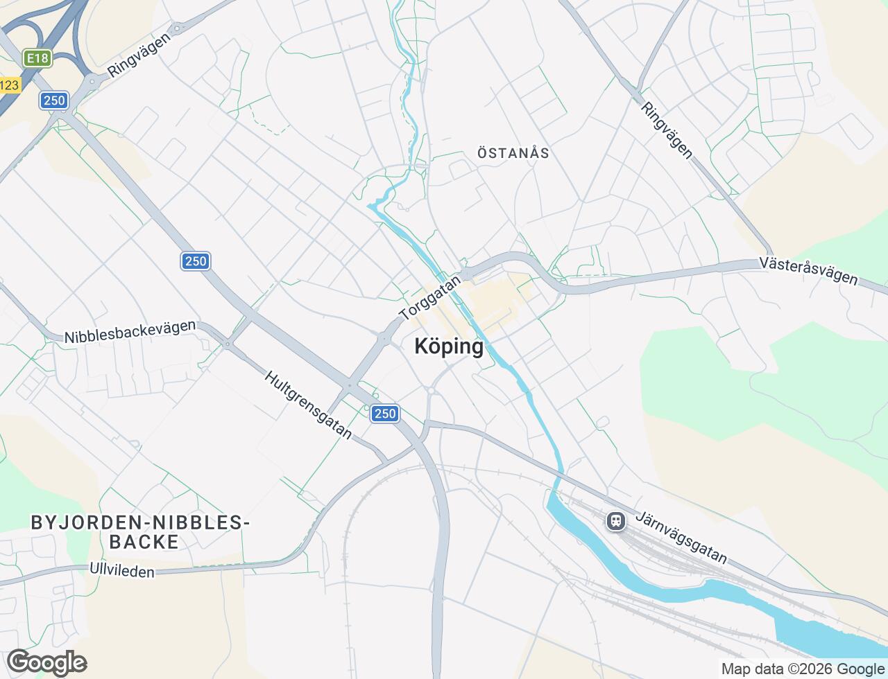 Karta över Stora Gatan 6B i 30 Köping