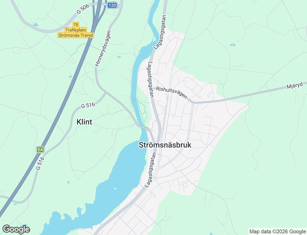 Karta över Nya Åbrovägen 2C i 31 Strömsnäsbruk