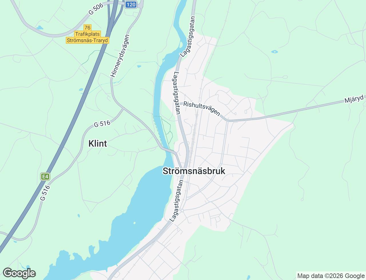 Karta över Nya Åbrovägen 2B i 31 Strömsnäsbruk