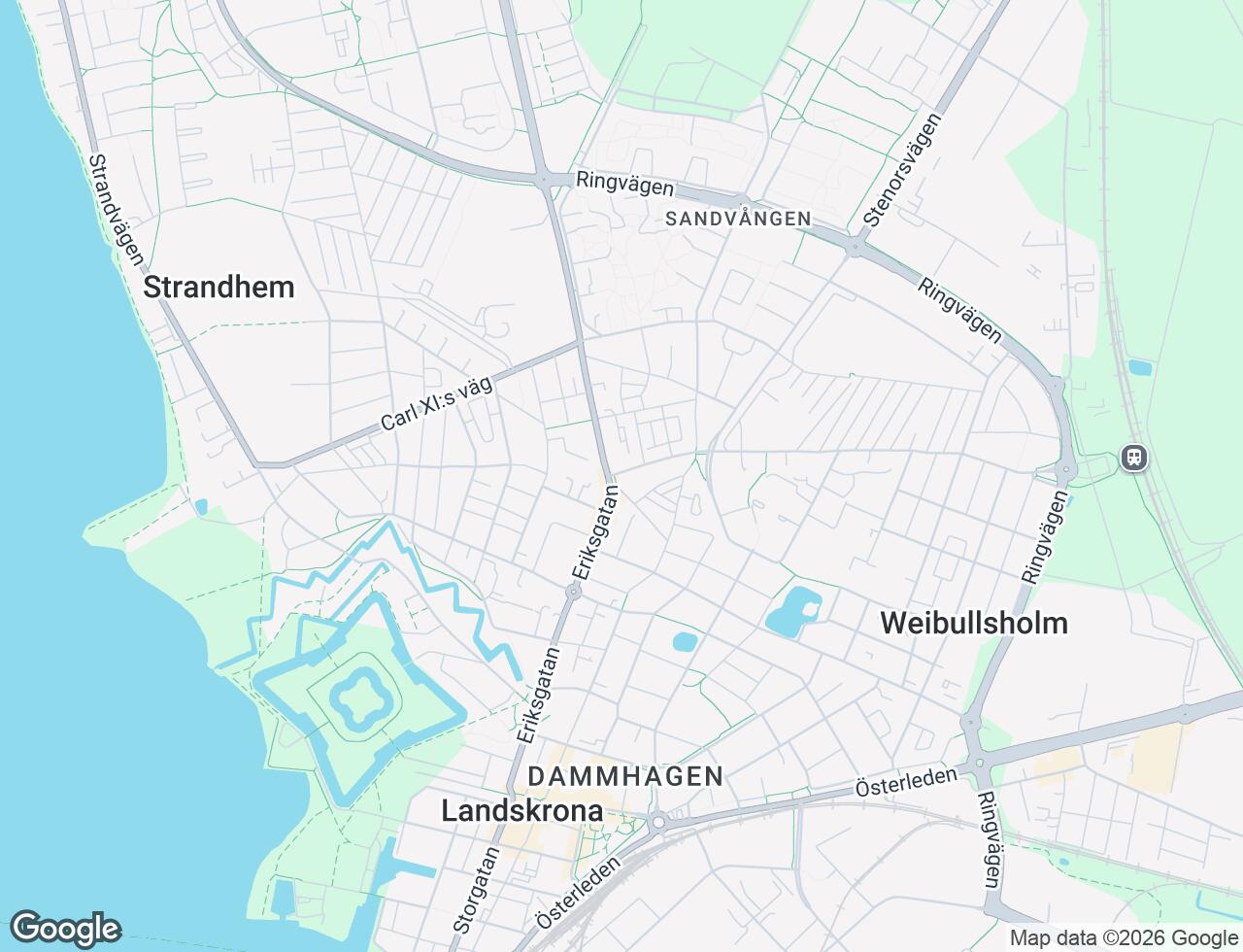 Karta över Repslagargatan 25 i 37 Landskrona