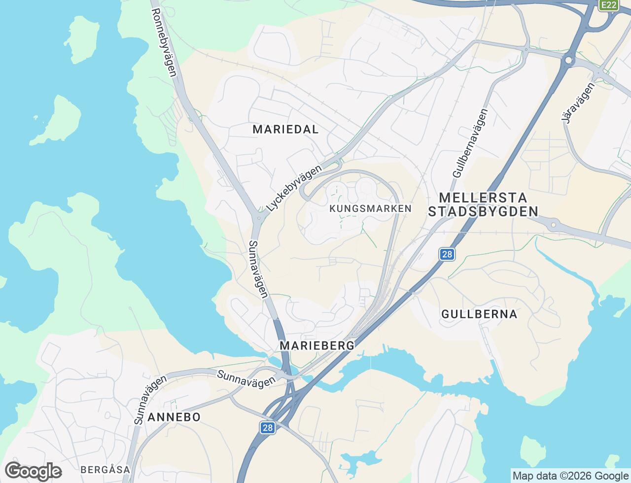 Karta över Kungsmarken i 101