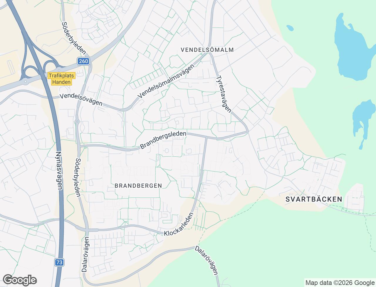 Karta över Skorpionens gata 529 i 61 Brandbergen