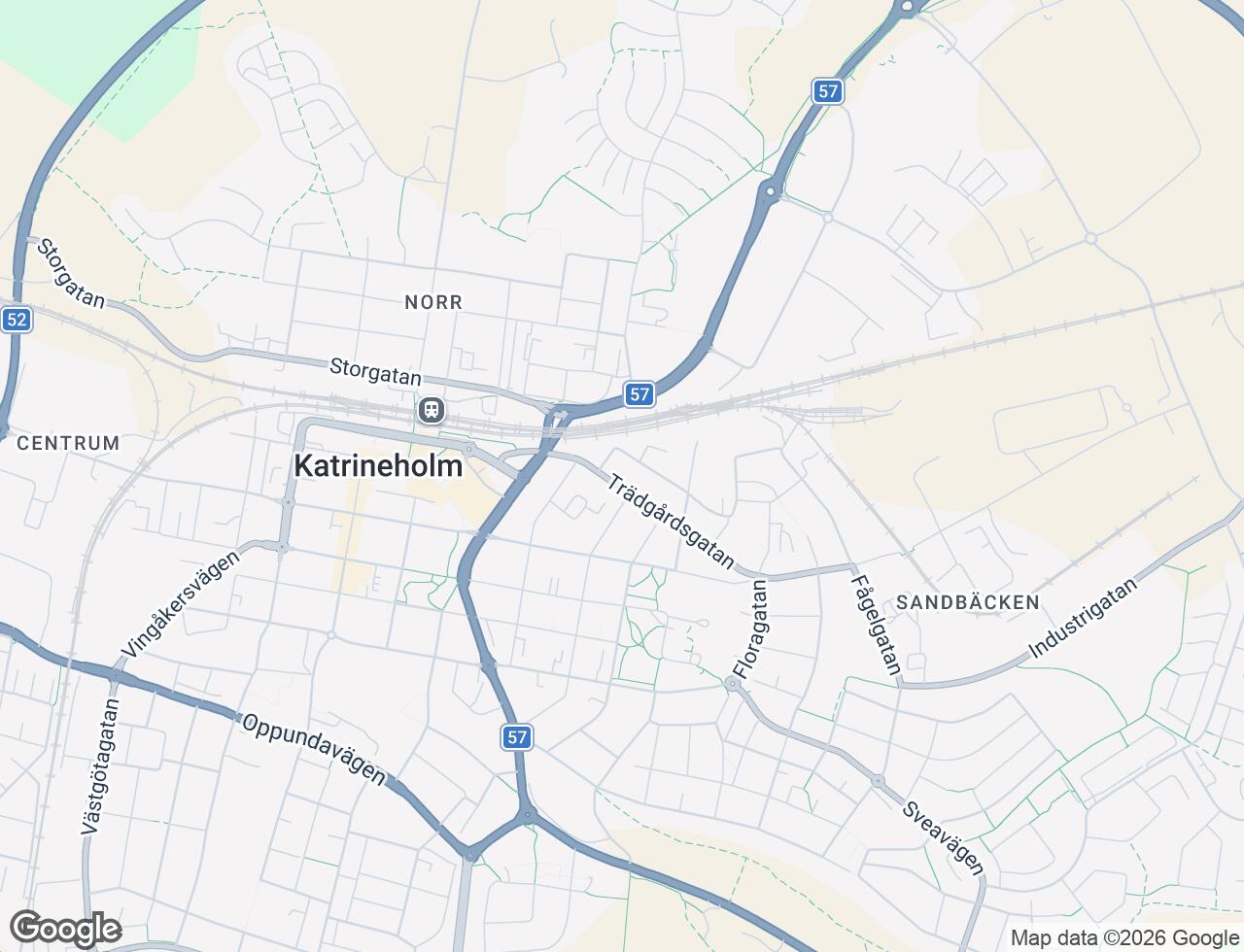 Karta över Trädgårdsgatan 7A i 33 Katrineholm