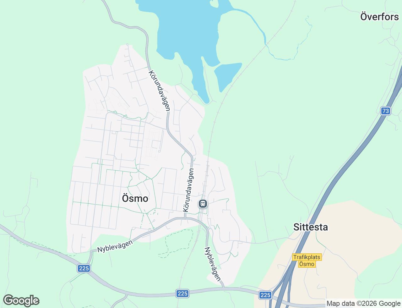 Karta över Bergsvägen 3 i 30 Ösmo