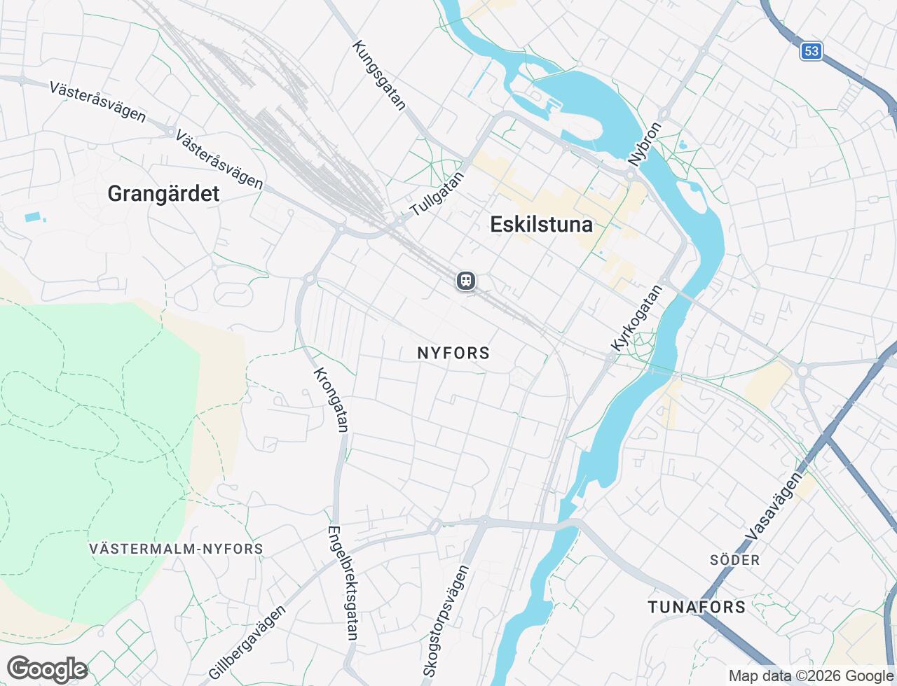 Karta över Bergsgatan 8 B i 26 Eskilstuna