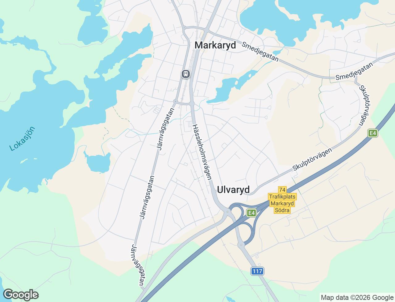 Karta över Göingegatan 1A i 33 Markaryd