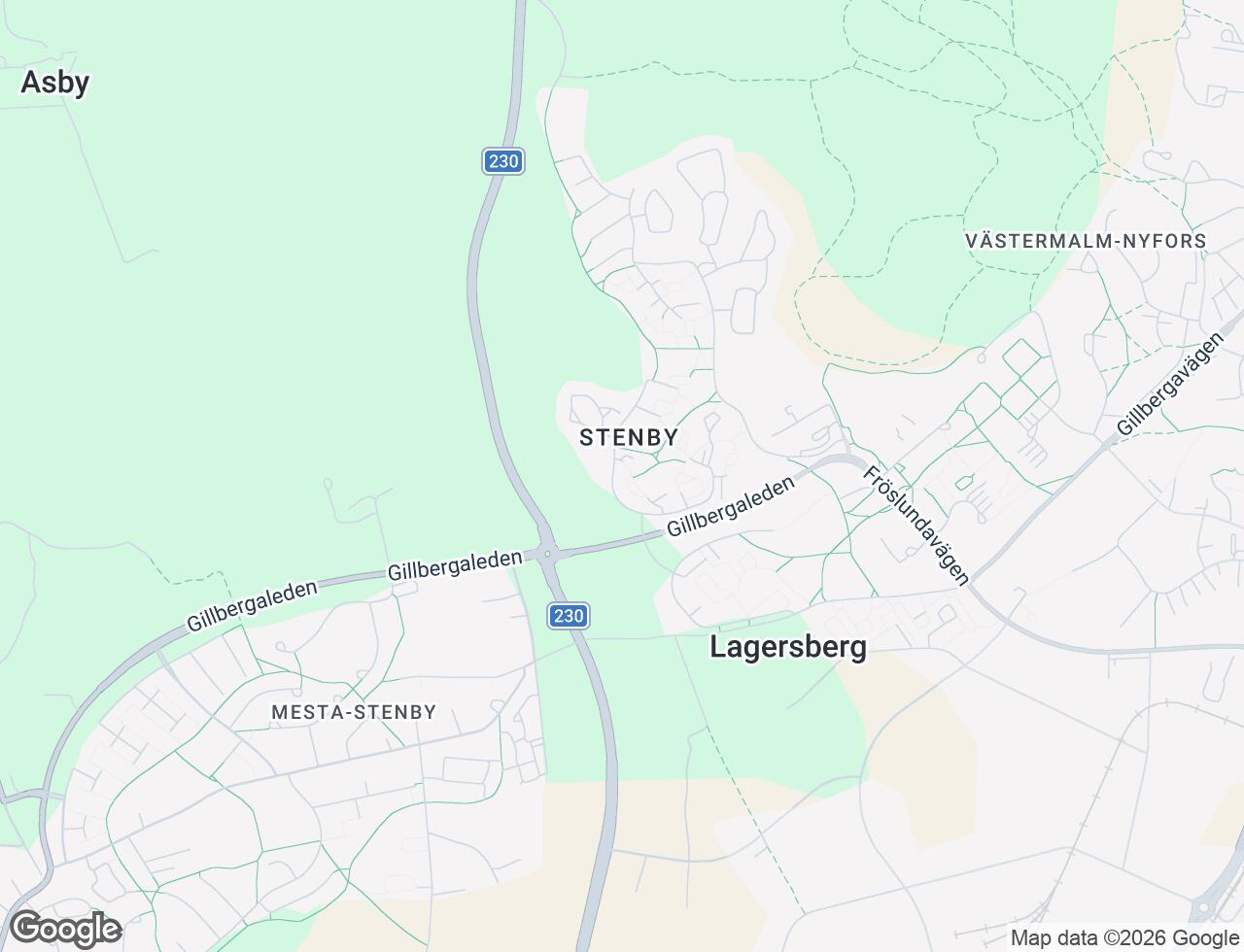 Karta över Gnejsgången 17 i 34 Eskilstuna
