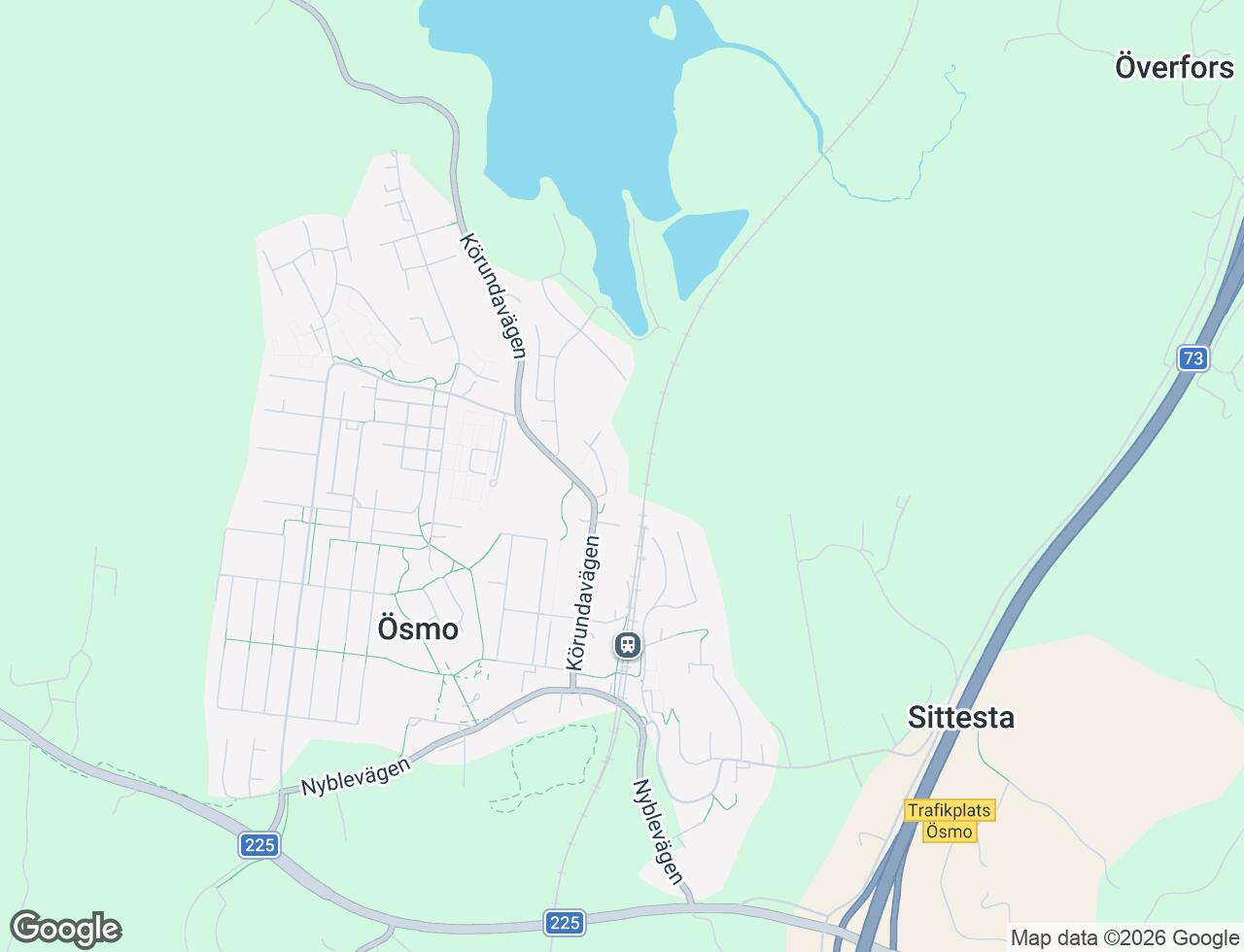 Karta över Bergsvägen 5 i 30 Ösmo