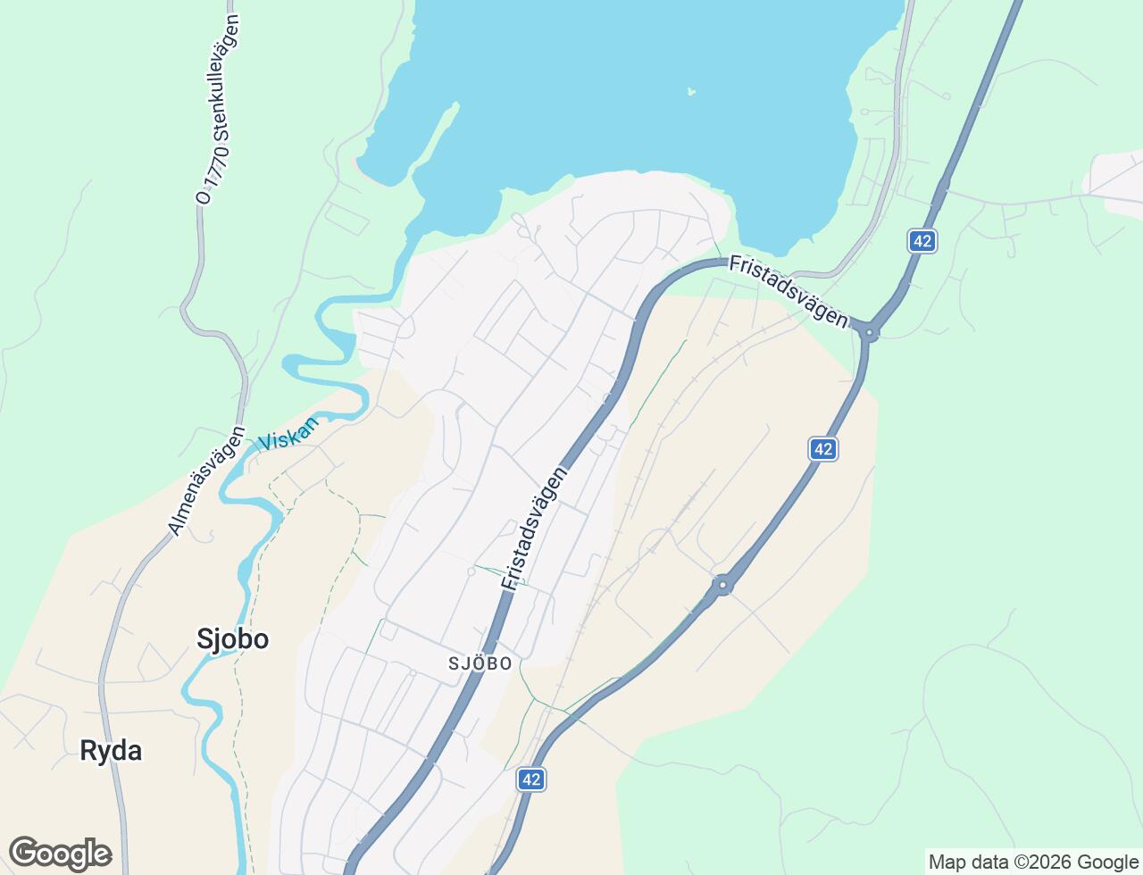 Karta över Ekängsgatan 34 i 48 Borås