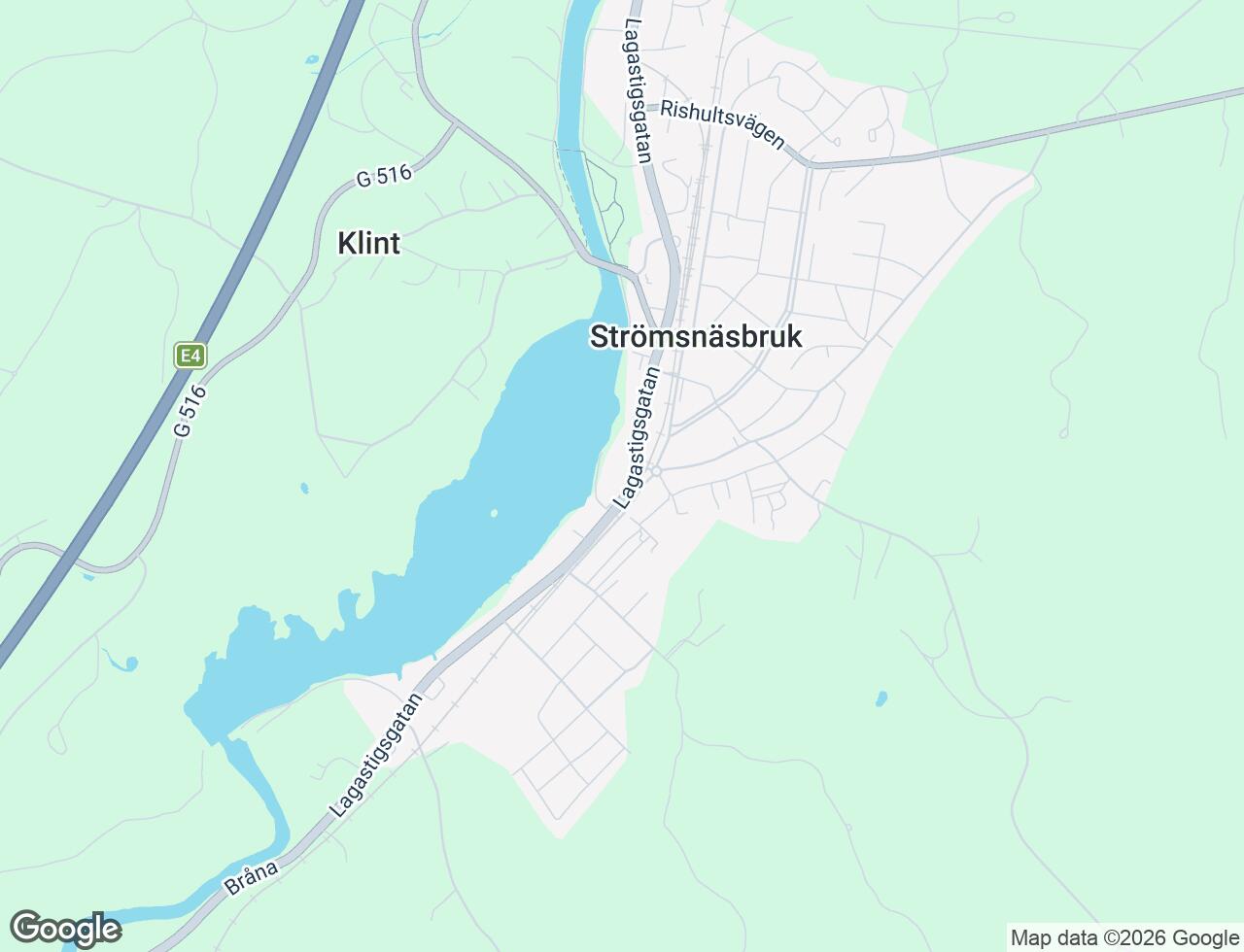 Karta över Lagastigsgatan 60B i 31 Strömsnäsbruk