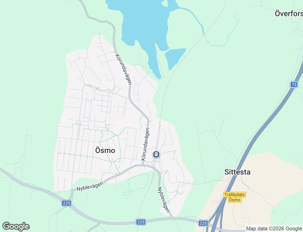 Karta över Bergsvägen 4 i 30 Ösmo