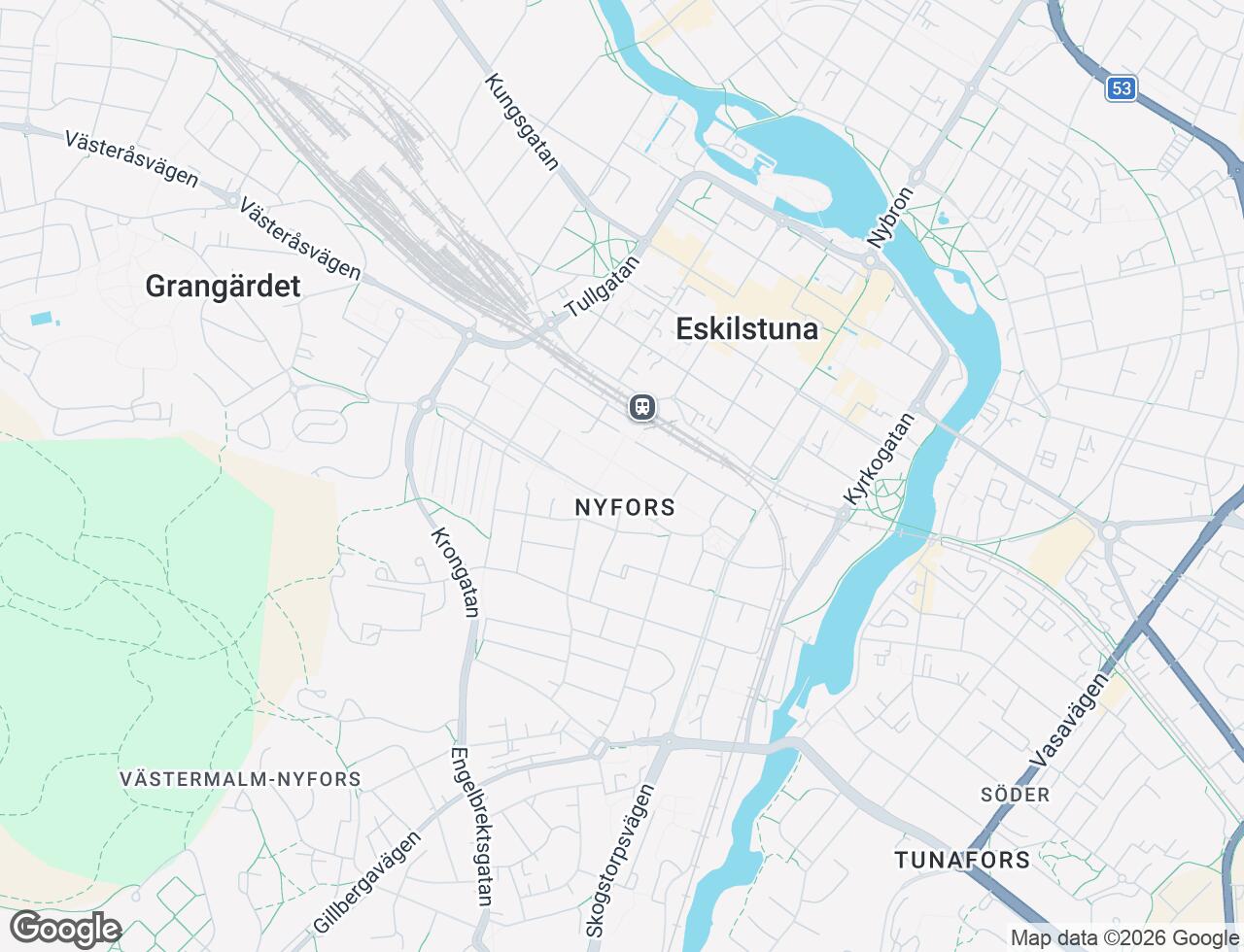 Karta över Nyforsgatan 17A i 25 Eskilstuna