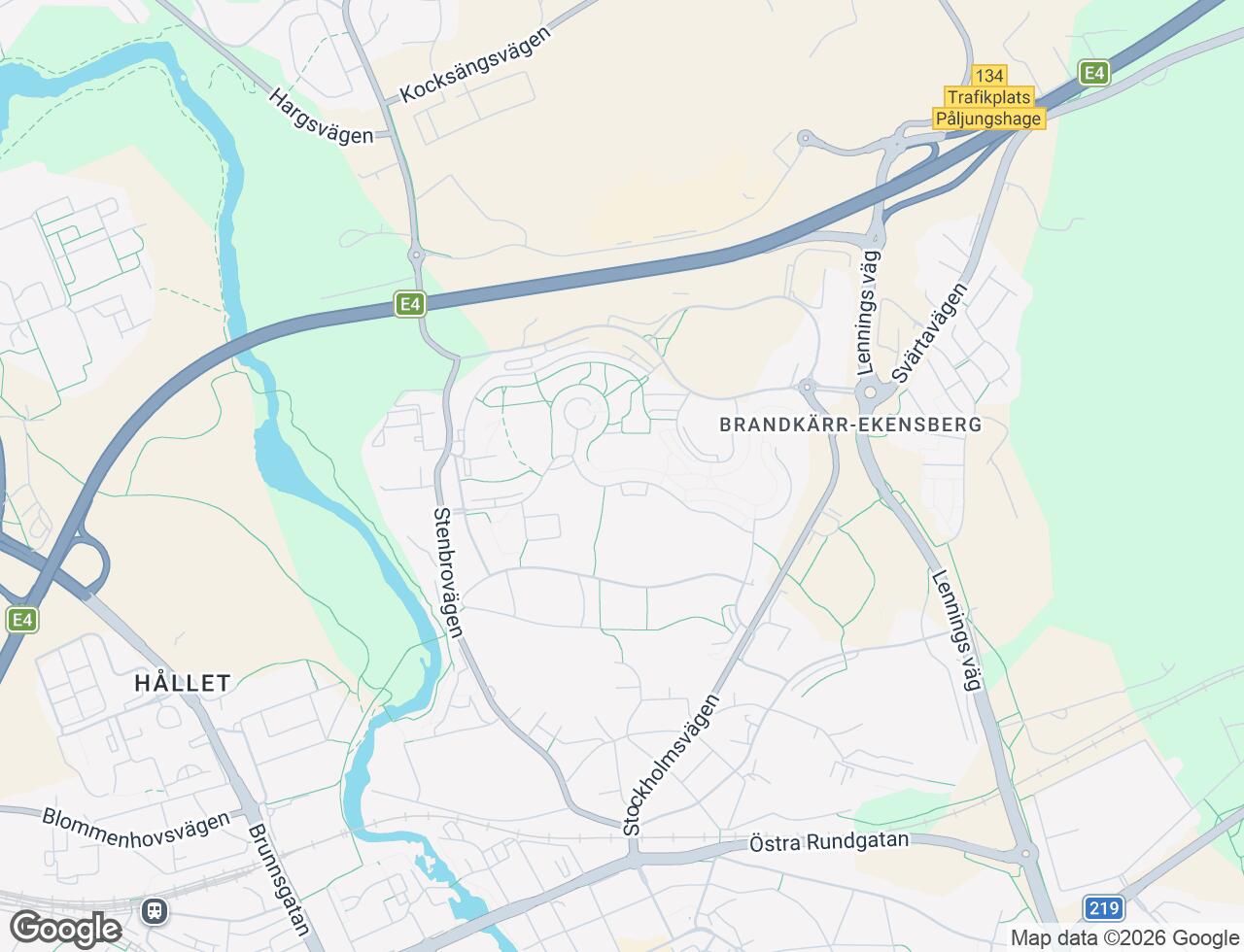 Karta över Mariebergsvägen 63 i 66 Nyköping