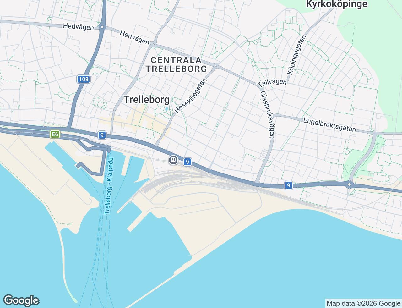 Karta över Kapellgatan 5 i 44 Trelleborg