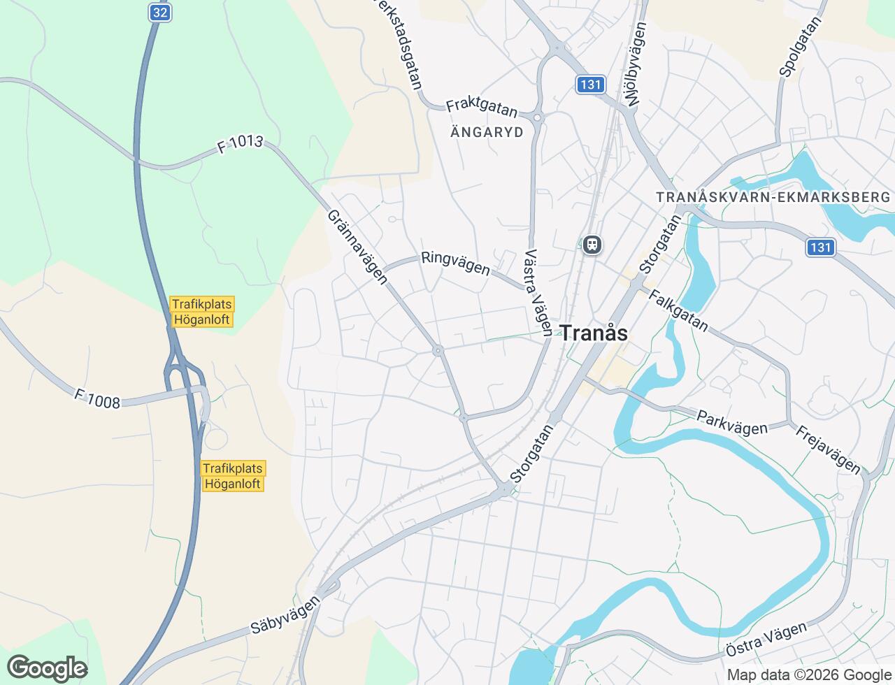 Karta över Majorsgatan 22A i 41 Tranås