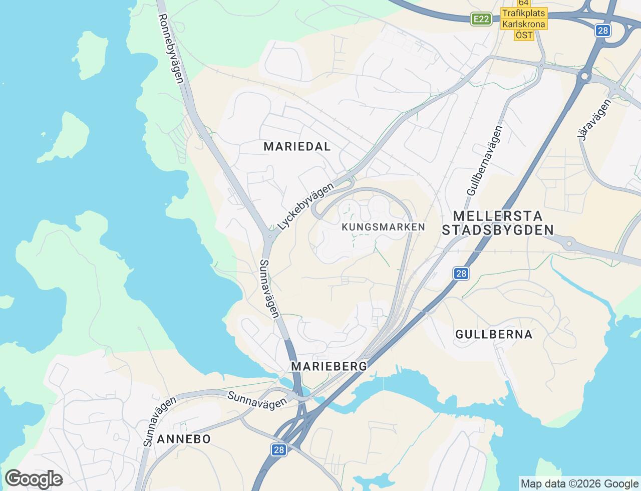 Karta över Kungsmarken i 93