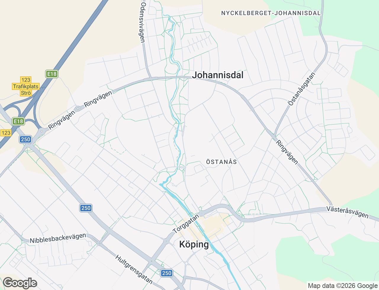 Karta över Tunadalsgatan 28A i 40 Köping