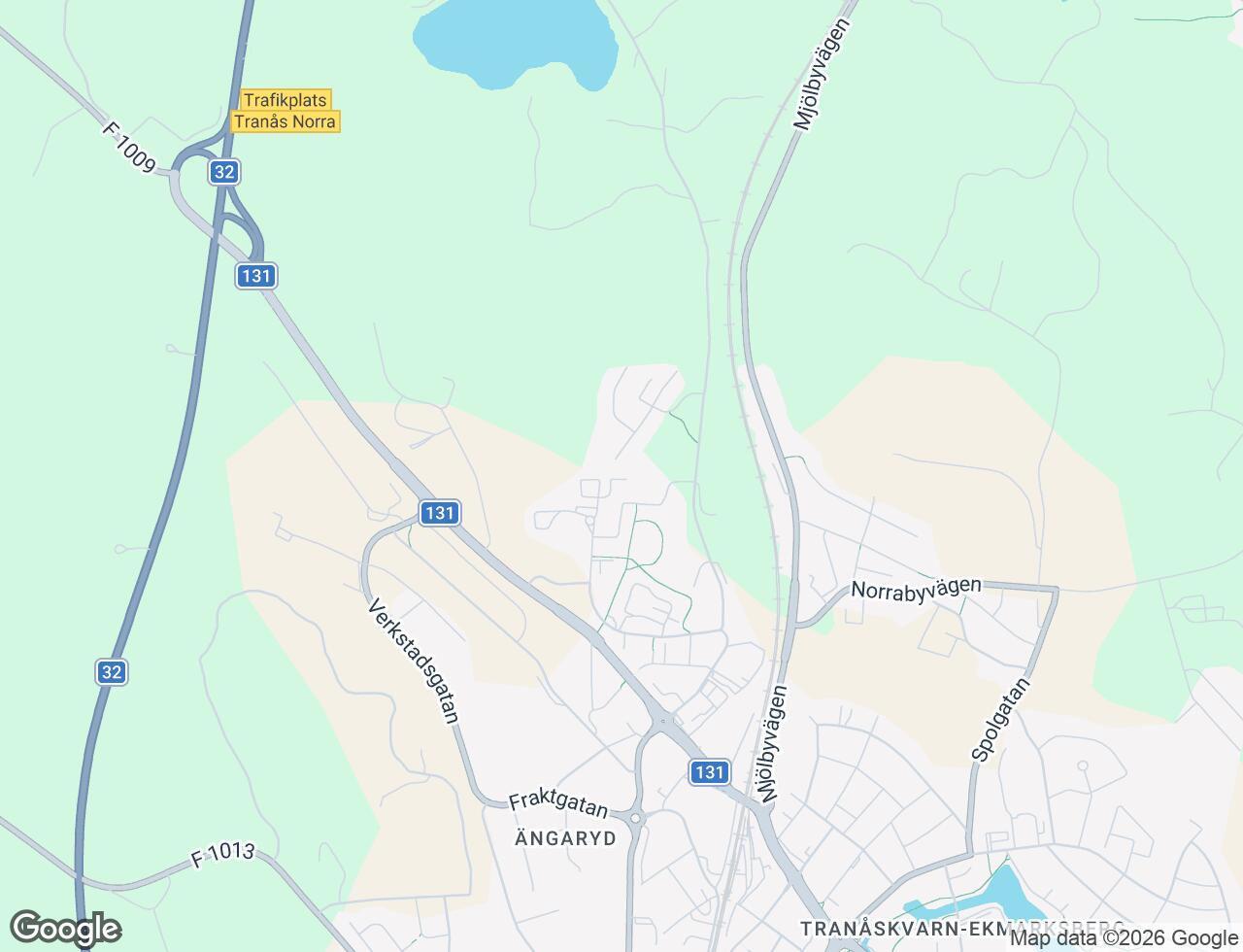 Karta över Beckhemsvägen 22 i 42 Tranås