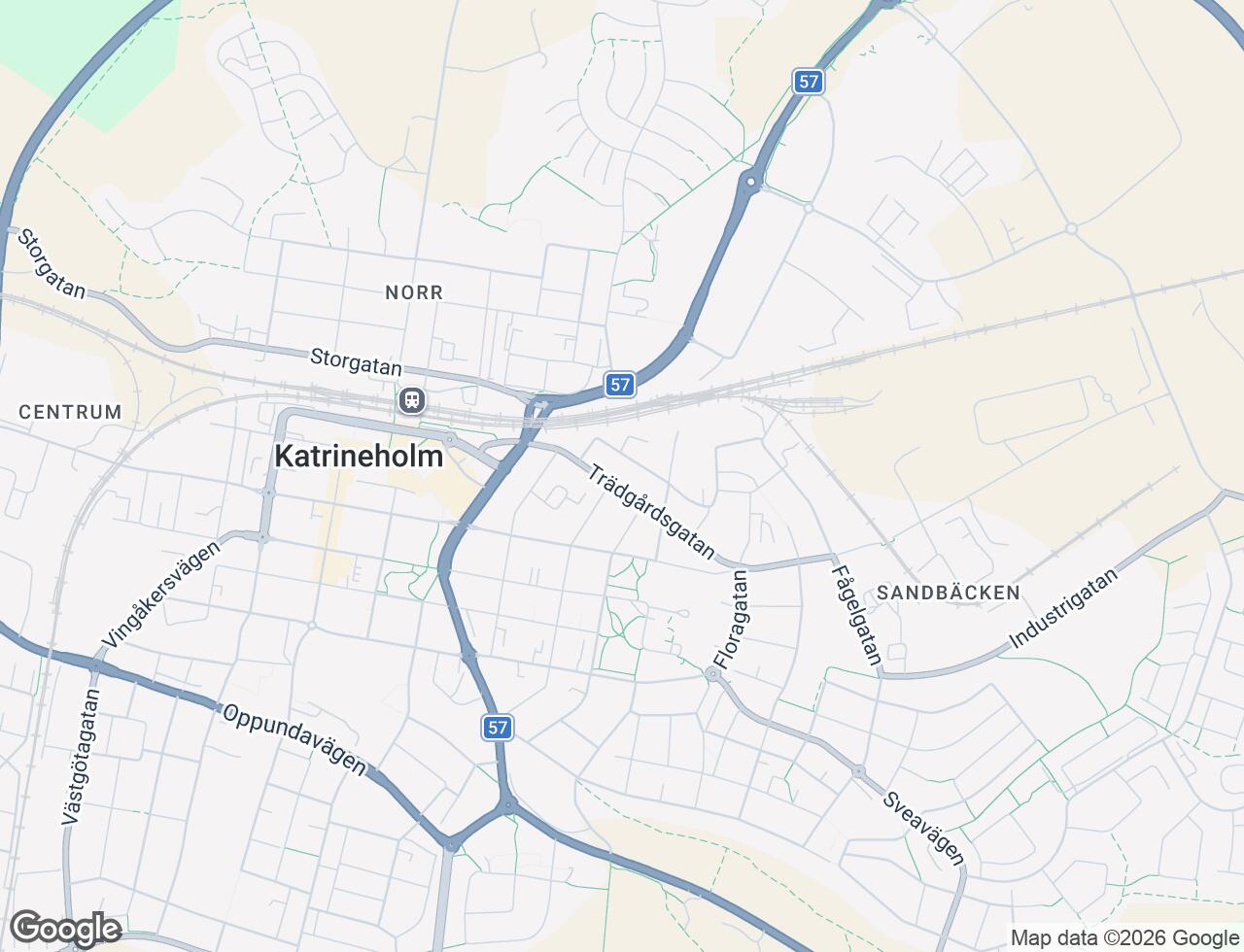 Karta över Trädgårdsgatan 9A i 33 Katrineholm